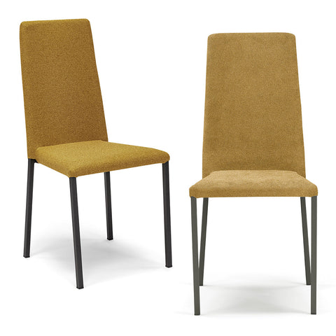 Sedia imbottita BETTY NEW per sala da pranzo in tessuto antistrappo Design moderno