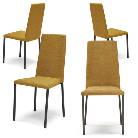 Sedia imbottita BETTY NEW per sala da pranzo in tessuto antistrappo Design moderno