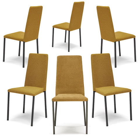 Sedia imbottita BETTY NEW per sala da pranzo in tessuto antistrappo Design moderno