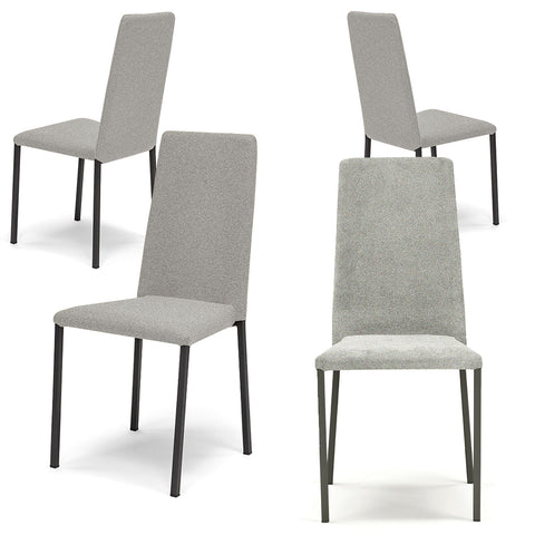 Sedia imbottita BETTY NEW per sala da pranzo in tessuto antistrappo Design moderno