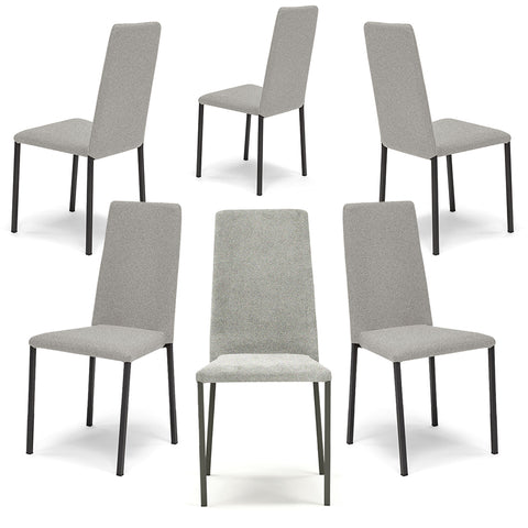 Sedia imbottita BETTY NEW per sala da pranzo in tessuto antistrappo Design moderno