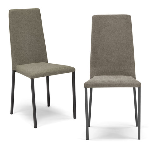 Sedia imbottita BETTY NEW per sala da pranzo in tessuto antistrappo Design moderno