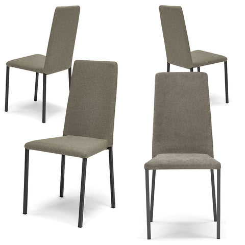Sedia imbottita BETTY NEW per sala da pranzo in tessuto antistrappo Design moderno