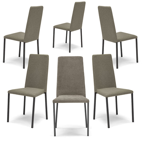 Sedia imbottita BETTY NEW per sala da pranzo in tessuto antistrappo Design moderno