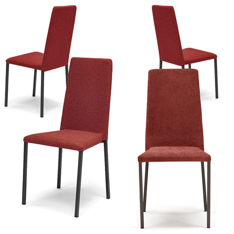 Sedia imbottita BETTY NEW per sala da pranzo in tessuto antistrappo Design moderno