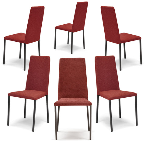 Sedia imbottita BETTY NEW per sala da pranzo in tessuto antistrappo Design moderno