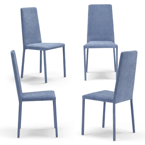 Sedia imbottita BETTY PLUS per sala da pranzo in tessuto velluto Design moderno