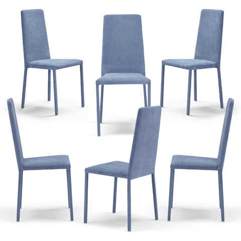 Sedia imbottita BETTY PLUS per sala da pranzo in tessuto velluto Design moderno