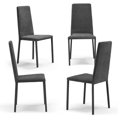 Sedia imbottita BETTY PLUS per sala da pranzo in tessuto velluto Design moderno
