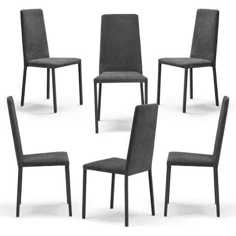Sedia imbottita BETTY PLUS per sala da pranzo in tessuto velluto Design moderno