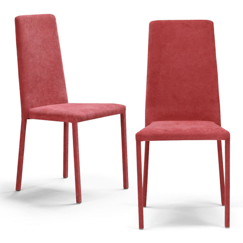 Sedia imbottita BETTY PLUS per sala da pranzo in tessuto velluto Design moderno