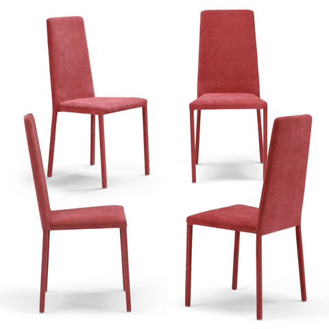 Sedia imbottita BETTY PLUS per sala da pranzo in tessuto velluto Design moderno