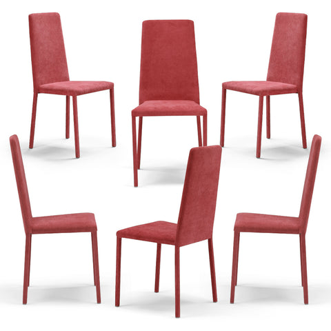 Sedia imbottita BETTY PLUS per sala da pranzo in tessuto velluto Design moderno