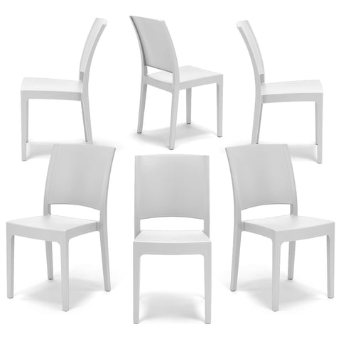 Set di sedie in polipropilene bianco
