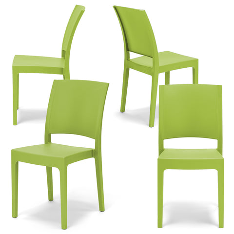 Set di sedie in polipropilene verde lime acido