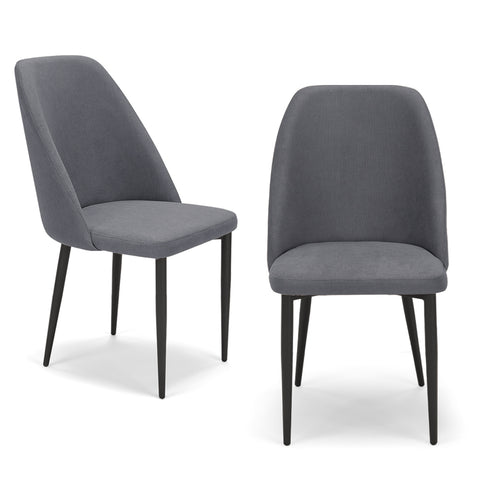 Sedia imbottita GIOVE per sala da pranzo con gambe in metallo design moderno