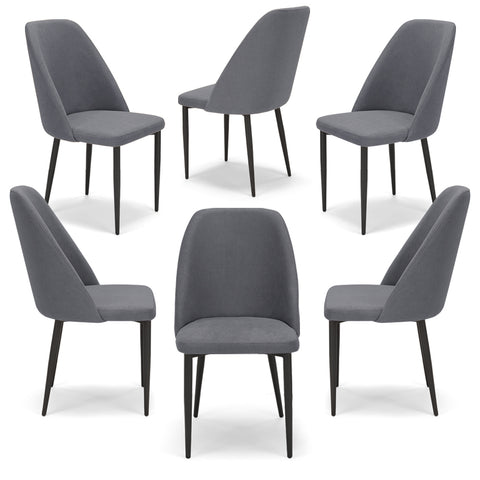Sedia imbottita GIOVE per sala da pranzo con gambe in metallo design moderno