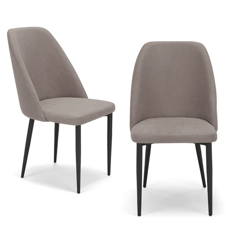 Sedia imbottita GIOVE per sala da pranzo con gambe in metallo design moderno