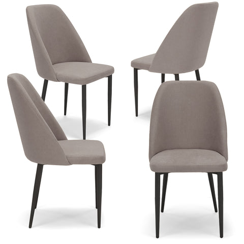 Sedia imbottita GIOVE per sala da pranzo con gambe in metallo design moderno