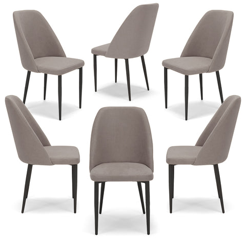 Sedia imbottita GIOVE per sala da pranzo con gambe in metallo design moderno