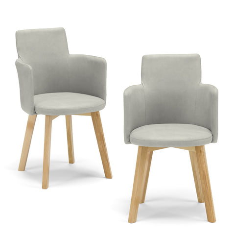 Sedia imbottita ILARY Base Legno per sala da pranzo in tessuto effetto velluto Design moderno