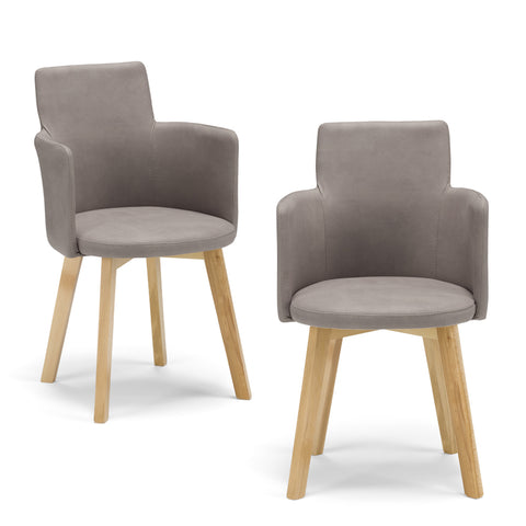 Sedia imbottita ILARY Base Legno per sala da pranzo in tessuto effetto velluto Design moderno