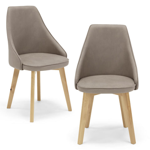 Sedia imbottita ELITE per sala da pranzo in tessuto effetto scamosciato Design moderno