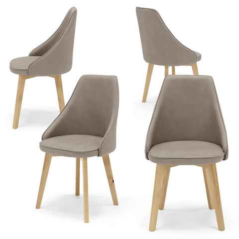 Sedia imbottita ELITE per sala da pranzo in tessuto effetto scamosciato Design moderno