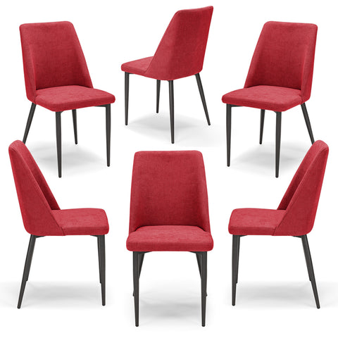 Sedia imbottita ALEXIA per sala da pranzo in tessuto morbido al tatto Design moderno