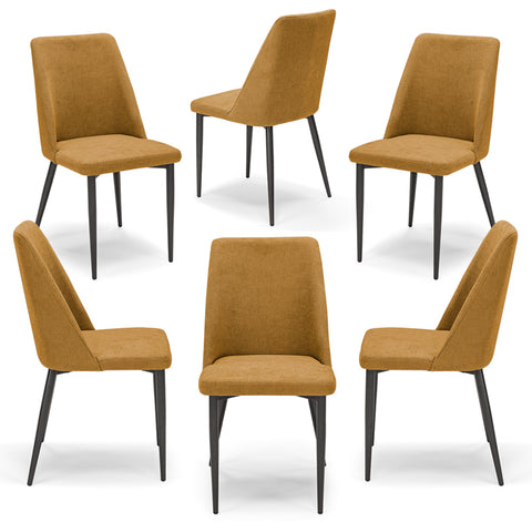 Sedia imbottita ALEXIA per sala da pranzo in tessuto morbido al tatto Design moderno