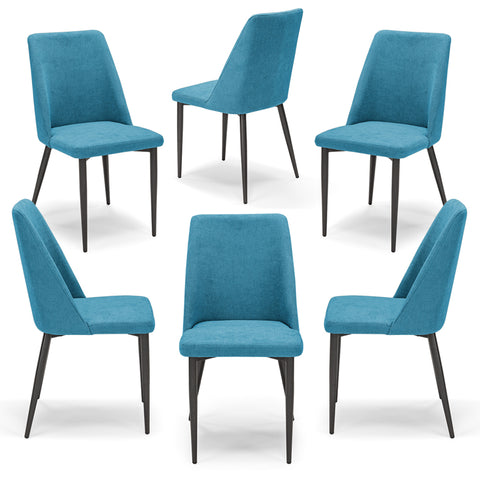 Sedia imbottita ALEXIA per sala da pranzo in tessuto morbido al tatto Design moderno