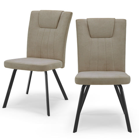 Sedia in imbottita GRETA design moderno per sala da pranzo tessuto idrorepellente