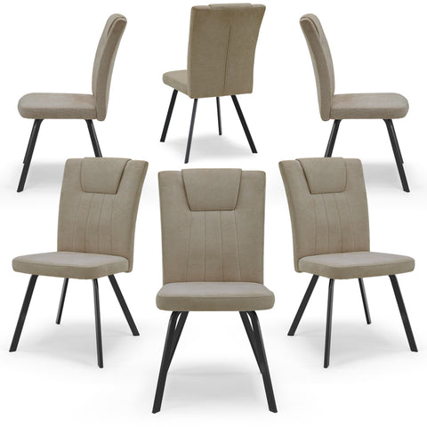 Sedia in imbottita GRETA design moderno per sala da pranzo tessuto idrorepellente