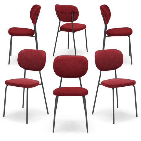 Sedia imbottita VANESSA per sala da pranzo in tessuto strutturato Design moderno