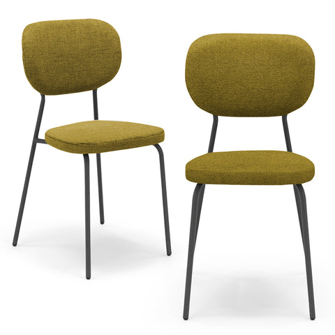 Sedia imbottita VANESSA per sala da pranzo in tessuto strutturato Design moderno