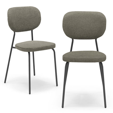 Sedia imbottita VANESSA per sala da pranzo in tessuto strutturato Design moderno