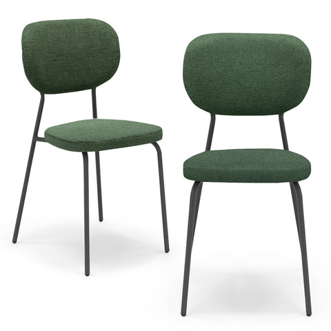 Sedia imbottita VANESSA per sala da pranzo in tessuto strutturato Design moderno