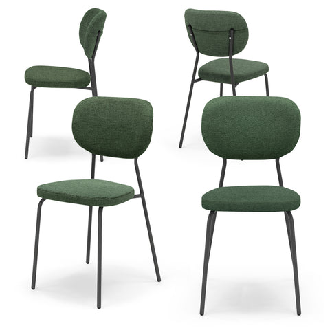 Sedia imbottita VANESSA per sala da pranzo in tessuto strutturato Design moderno
