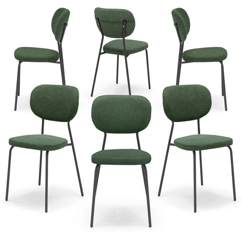 Sedia imbottita VANESSA per sala da pranzo in tessuto strutturato Design moderno
