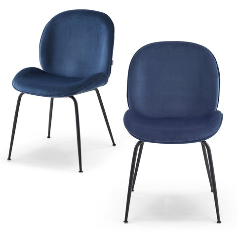 Sedia imbottita VITTORIA per sala da pranzo in tessuto morbido design moderno