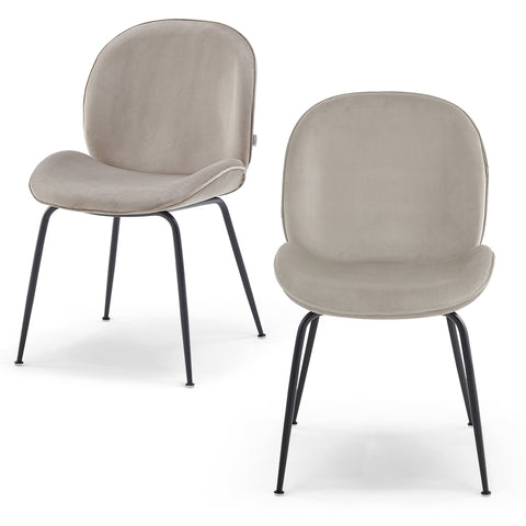 Sedia imbottita VITTORIA per sala da pranzo in tessuto morbido design moderno