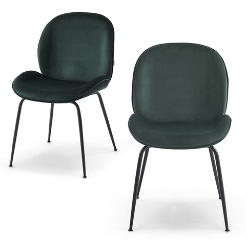 Sedia imbottita VITTORIA per sala da pranzo in tessuto morbido design moderno
