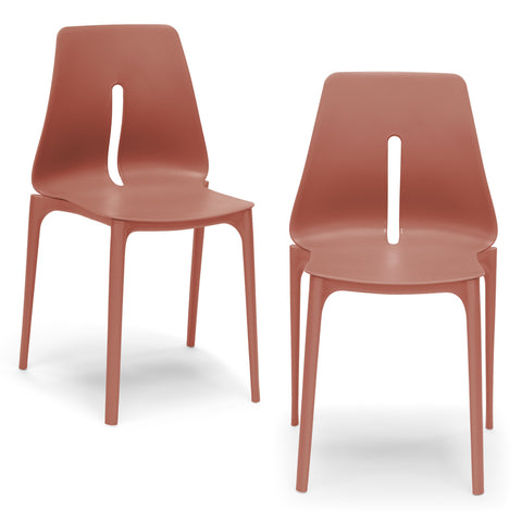 Set Sedie in polipropilene Lisbona impilabile  Design moderno da Interno/Esterno