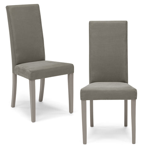 Sedia imbottita EDI NEW per sala da pranzo in tessuto effetto camosciato Design moderno
