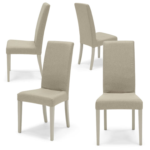Sedia imbottita EDI SFODERABILE per sala da pranzo in tessuto sfoderabile Design moderno
