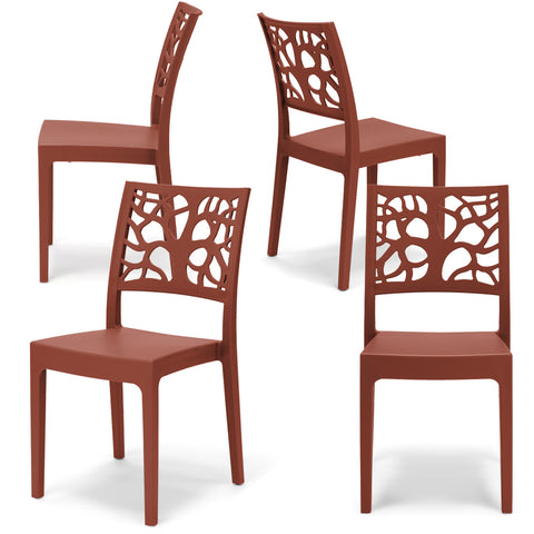 Sedia in polipropilene Teti impilabile Design moderno da Interno/Esterno