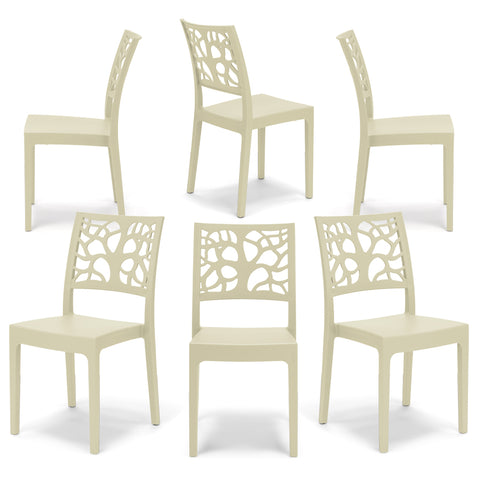Sedia in polipropilene Teti impilabile Design moderno da Interno/Esterno