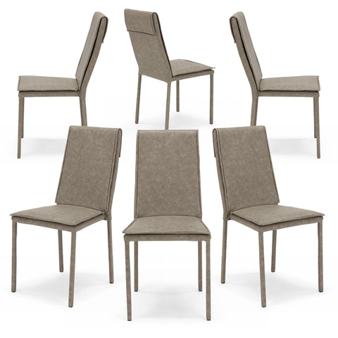Sedia imbottita VINCENT per sala da pranzo in tessuto ignifugo Design moderno