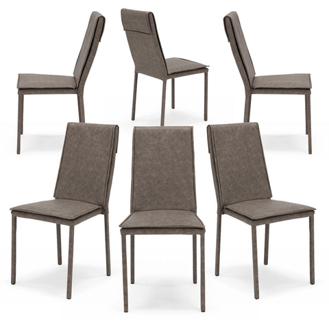 Sedia imbottita VINCENT per sala da pranzo in tessuto ignifugo Design moderno