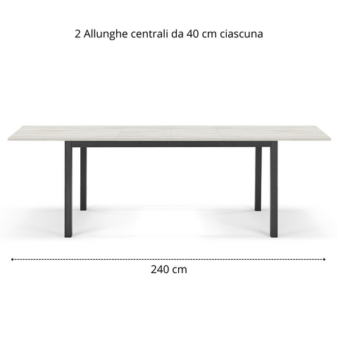 Tavolo da pranzo allungabile 160x85 GIOTTO MADE IN ITALY